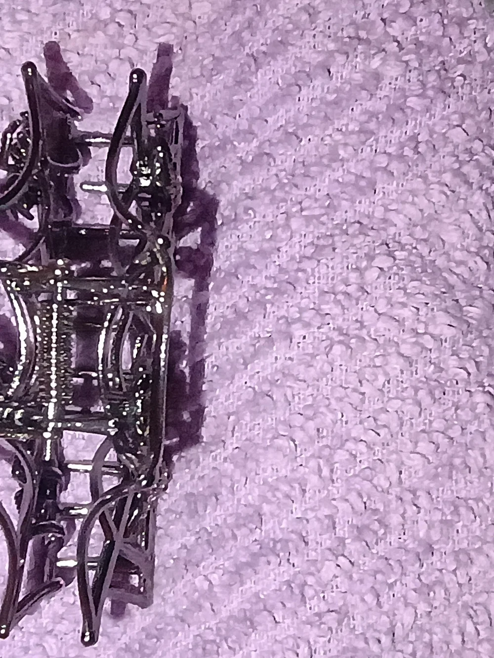 Spider Web Hair Claw Clip - Black and Bronze Set/2